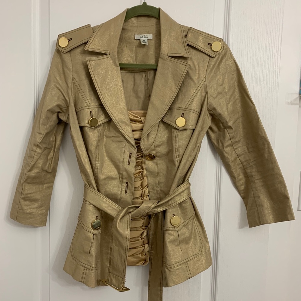 Free Camisole! Caché Golden Blazer and Top